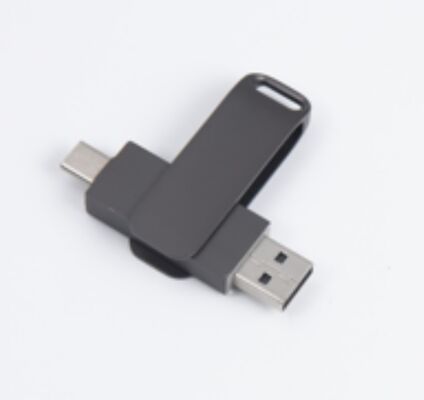 Pistolet noir USB 3.0 avec type C à la fois port USB Flash Drive Téléphone et ordinateur Compatibilité 256GB 512GB 1TB