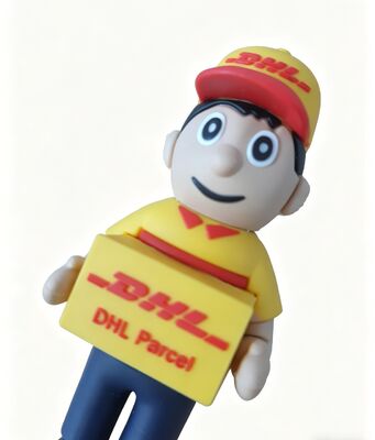 Clé USB dessin animé de livreuse DHL personnalisée par le client