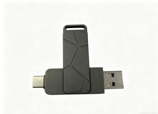 Pistolet noir corps Laser LOGO Type C USB peut mettre un porte-clés ou une lanière et un porte-clés