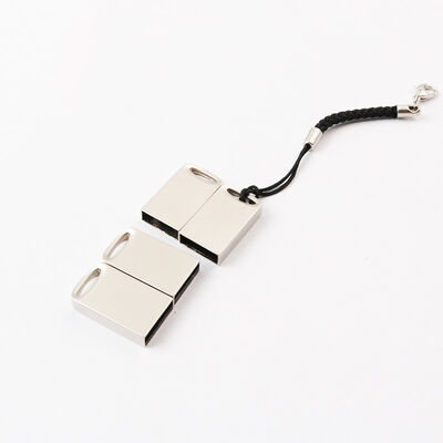 Usb en métal avec le logo de laser de lecteur flash d'Usb en métal de porte-clés suivent la conception adaptée aux besoins du client