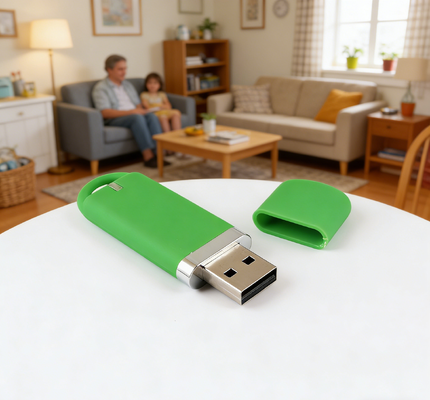 Avec fait par bâton de CMYK Logo Fast Speed Plastic USB/sans corps en caoutchouc d'huile