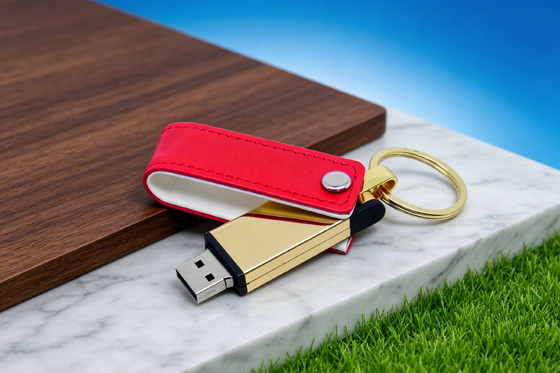 Mac OS compatibles en cuir USB Flash Drive Noir Couleur personnalisée OEM Design élégant et durable Parfait pour les cadeaux d'entreprise