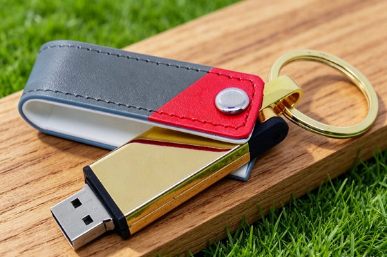 Mac OS compatibles en cuir USB Flash Drive Noir Couleur personnalisée OEM Design élégant et durable Parfait pour les cadeaux d'entreprise