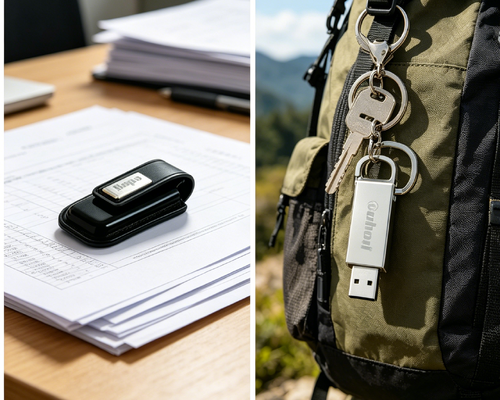 Clé USB en cuir OEM, couleur marron, solution de stockage portable élégante et durable, idéale pour les cadeaux d'entreprise et les événements
