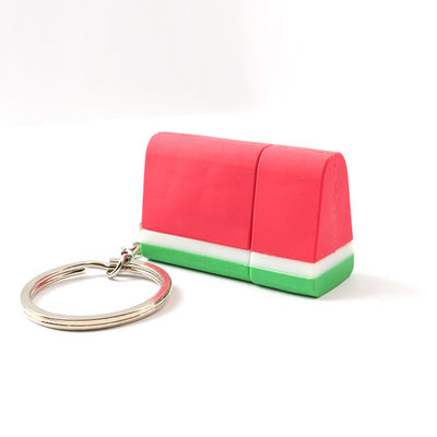Le chocolat mignon de fraise de pastèque de bâton d'USB de moule ouvert de PVC a formé