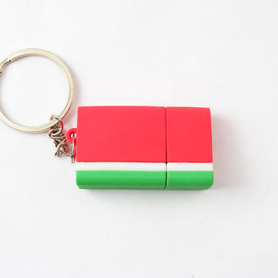 Le chocolat mignon de fraise de pastèque de bâton d'USB de moule ouvert de PVC a formé