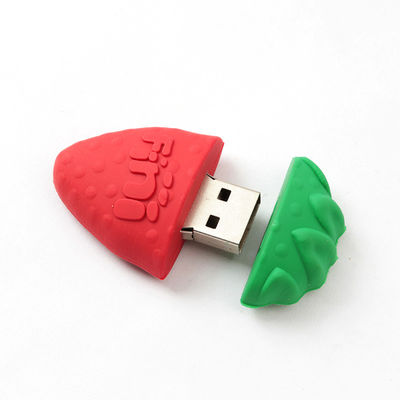 Le chocolat mignon de fraise de pastèque de bâton d'USB de moule ouvert de PVC a formé