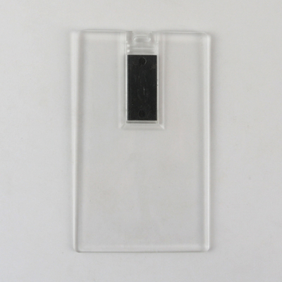 La carte de crédit transparente de matière plastique USB colle 2,0 128GB 64GB 15MB/S