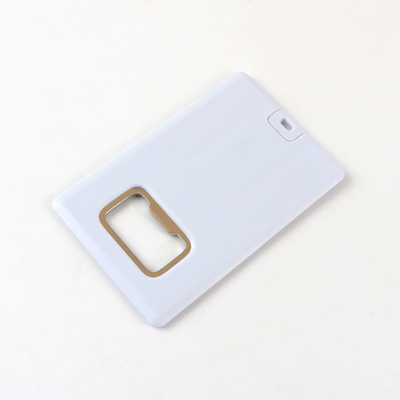 Commande instantanée en plastique d'USB de carte de crédit avec un ouvreur de bouteille en métal USB 2,0 128GB