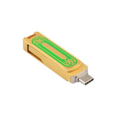 Type C USB 128GB à grande vitesse 256GB 512GB 150MBS de vert et de couleur d'or