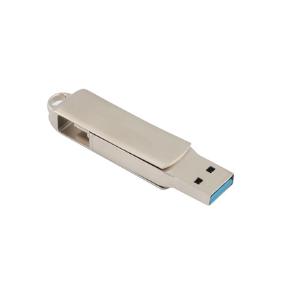 Le laser argenté LOGO Type C USB de corps avec la boîte de trou principal a mis Lanyard And Keyring