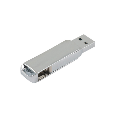 Type argenté en métal C Pendrive avec la conformité brillante à la certification américaine