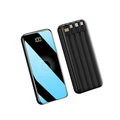 10000 câble à grande vitesse de MAH Power Bank 4 avec un LOGO d'impression/de gravure de corps
