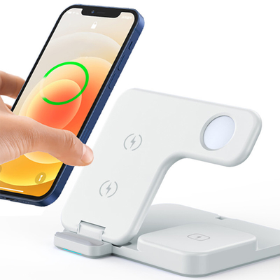 Chargeur sans fil rapide portable pliable de 15W Samsung avec montre pour écouteurs