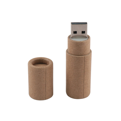 Disque flash USB 2.0 en bois de forme ronde Vitesse rapide 30MB/S 64GB 128GB