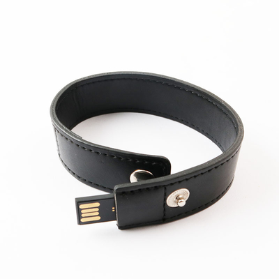 Disque flash USB de poignet en cuir 20MB/S Vitesse de lecture avec support de logo personnalisé