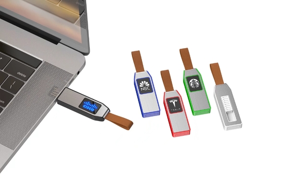 Disque flash USB à cristaux acryliques avec lumière LED pour un transfert de données rapide et sécurisé