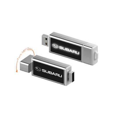 Comme les photos montrent une clé USB cristalline avec une lumière LED pour supporter le téléchargement de données