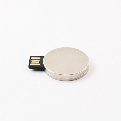 Logo Mémoire USB métallique laser en argent et couleur personnalisée