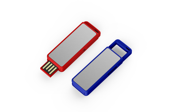 Une clé USB en plastique personnalisable Noir Blanc 256 Go