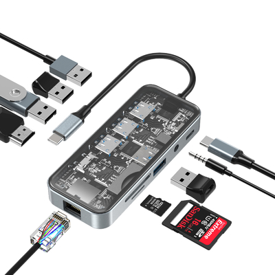 Hub de lecture de cartes en aluminium professionnel pour un flux de travail amélioré