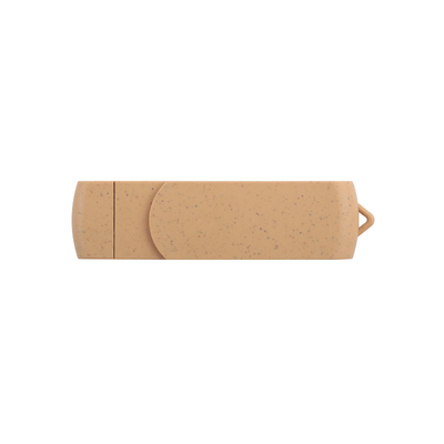 USB Beige Vivant personnalisé avec logo gravé au laser Matériaux recyclables