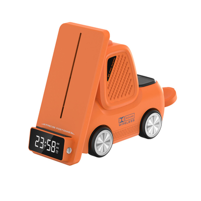 Pad de recharge sans fil de 15W à recharge rapide avec ABS à l'intérieur et lumière LED pour téléphone en couleur du corps Blanc / gris / orange / jaune