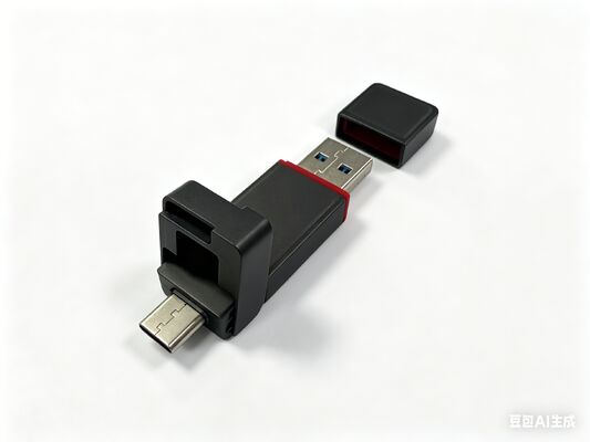 Clé USB en métal noir avec Port de Type C, conforme à la demande du client, corps en métal, Logo Laser