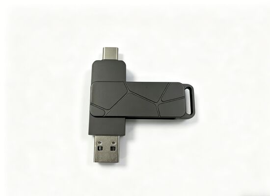 Pistolet noir corps Laser LOGO Type C USB peut mettre un porte-clés ou une lanière et un porte-clés