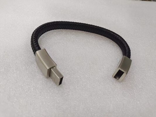 Ceinture tissée avec USB Flash Drive Ceinture tissée partie peut faire n'importe quelle couleur personnalisée Partie métallique peut laser ou imprimer logo personnalisé