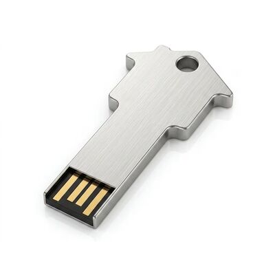 Disque flash USB métallique Silver Compact Dispositif de stockage Température de fonctionnement de moins 50 à plus 80 degrés Idéal pour les affaires