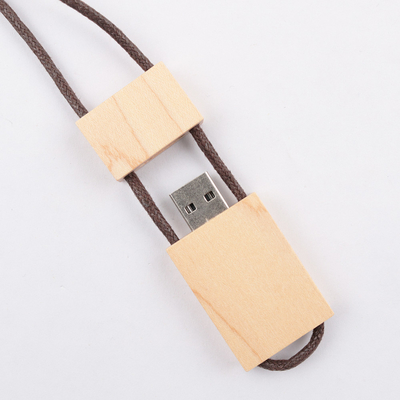 commande en bois d'instantané d'USB d'érable de 16GB 32GB 64GB avec la vitesse rapide d'USB 3,0 de corde