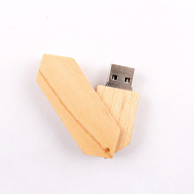 Lecteur instantané en bois 2,0 d'USB de torsion de 180 degrés et logo 50-100MB/S gravant en refief d'USB 3,0