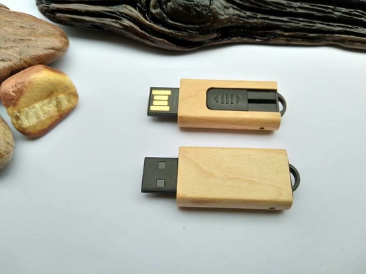 LOGO en bois de graver et d'impression en refief de couleur de cas d'USB de style de prise d'érable en bois d'entraînement