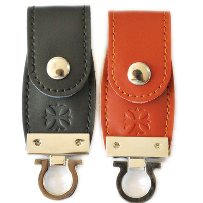 Lecteur flash USB en cuir à grande vitesse 2.0 3.0 pleine mémoire 128GB 256GB logo de gaufrage