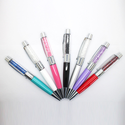 Puce instantanée d'UDP de Crystal Can Writing Pen Usb en métal transparent brillant de conteneur