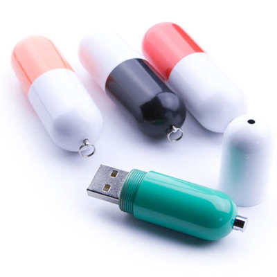 Clés USB personnalisables en plastique en forme de pilule 3,0 80MB/S 32GB 64GB 128GB