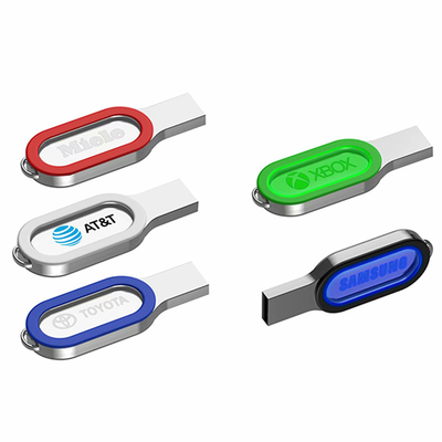 Clé de mémoire en cristal de lumière LED 2.0 mémoire flash UDP brillante 16 Go 32 Go