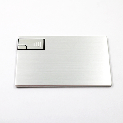 Clés USB argentées de carte de crédit en métal 2.0 16GB 32GB ROSH approuvées