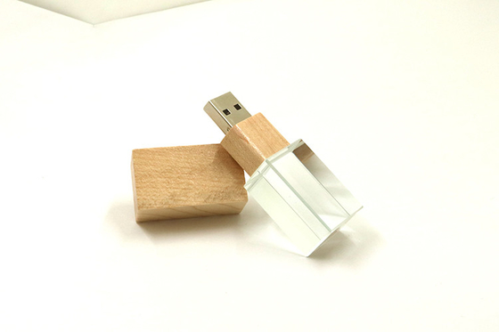 La FCC instantanée en cristal de la CE des lecteurs 15MB/S du bâton 32GB 64GB 128GB d'USB de chapeau en bois a passé
