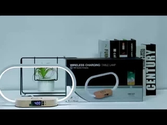 Matériaux recyclables Chargeur sans fil Chargeur en bois Chargeur rapide avec horloge et lumière