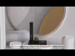 Chargeur sans fil avec lampe de bureau de protection des yeux des étudiants peut être soulevé et plié