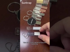 Une grande boîte de cristal peut graver le logo USB Stick 2.0 Acrylique transparent